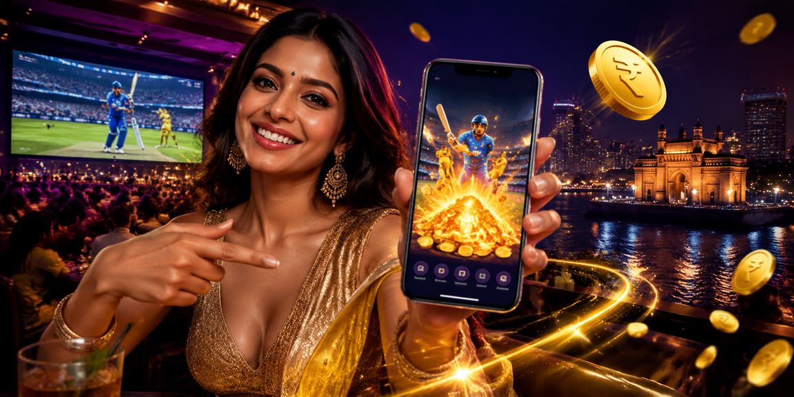 Indian cricket betting with rupee currency in hand